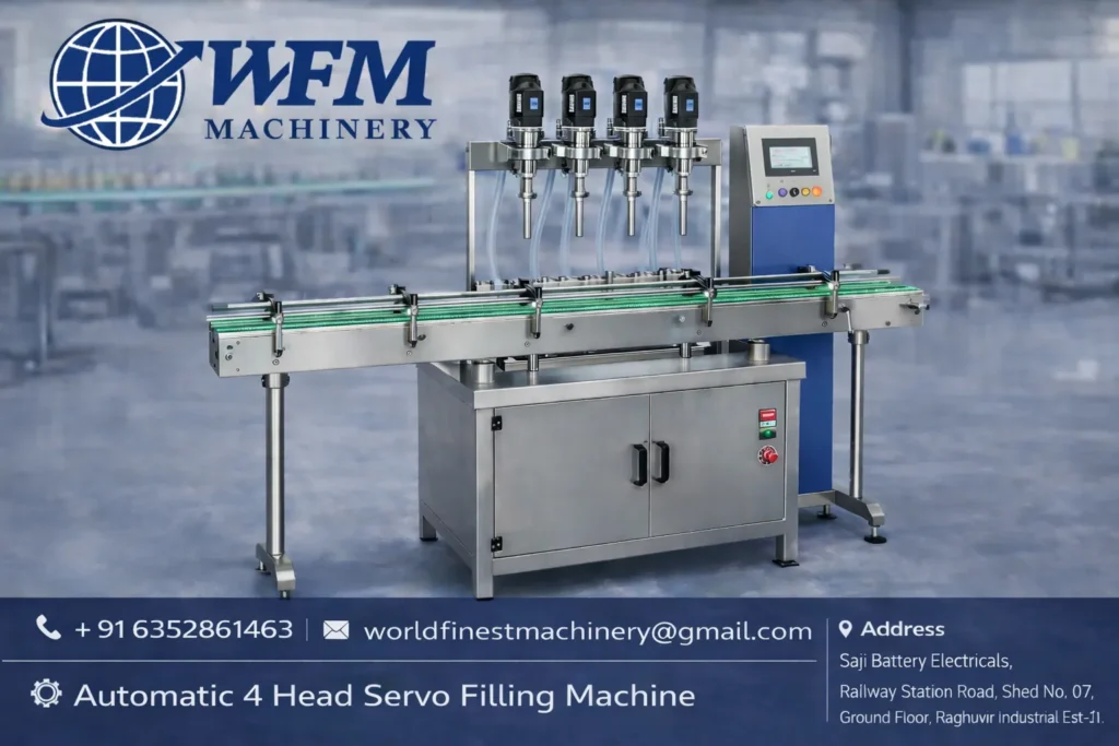 Automatic 4 head Servo Filling Machine