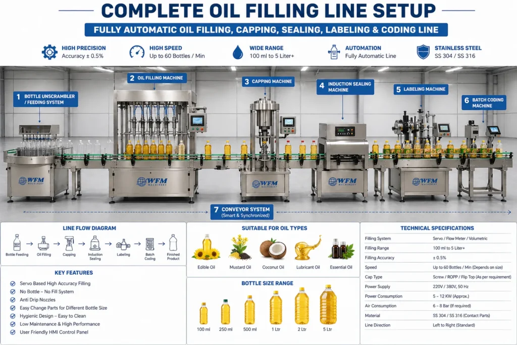 Oil Filling Line Setup for a Startup